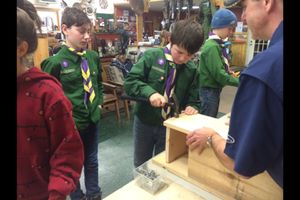 Scouts build wood duck nesting boxes to help improve wildlife habitat